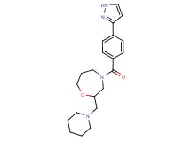 2-(1-piperidinylmethyl)-4-[4-(1H-pyrazol-3-yl)benzoyl]-1,4-oxazepane