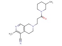 3-methyl-7-[3-(3-methylpiperidin-1-yl)-3-oxopropyl]-5,6,7,8-tetrahydro-2,7-naphthyridine-4-carbonitrile