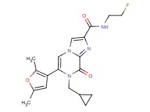7-(cyclopropylmethyl)-6-(2,5-dimethyl-3-furyl)-N-(2-fluoroethyl)-8-oxo-7,8-dihydroimidazo[1,2-a]pyrazine-2-carboxamide