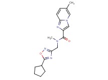 N-[(5-cyclopentyl-1,2,4-oxadiazol-3-yl)methyl]-N,6-dimethylimidazo[1,2-a]pyridine-2-carboxamide