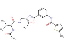 N~2~-acetyl-N~1~-{[5-methyl-2-(3-{[(5-methyl-2-thienyl)carbonyl]amino}phenyl)-1,3-oxazol-4-yl]methyl}valinamide