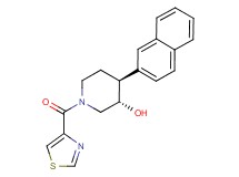 (3S*,4S*)-4-(2-naphthyl)-1-(1,3-thiazol-4-ylcarbonyl)piperidin-3-ol