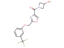1-[(2-{[3-(trifluoromethyl)phenoxy]methyl}-1,3-oxazol-4-yl)carbonyl]azetidin-3-ol