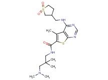 N-[3-(dimethylamino)-2,2-dimethylpropyl]-4-{[(1,1-dioxidotetrahydro-3-thienyl)methyl]amino}-5-methylthieno[2,3-d]pyrimidine-6-carboxamide