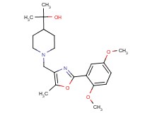 2-(1-{[2-(2,5-dimethoxyphenyl)-5-methyl-1,3-oxazol-4-yl]methyl}piperidin-4-yl)propan-2-ol