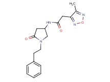 2-(4-methyl-1,2,5-oxadiazol-3-yl)-N-[5-oxo-1-(2-phenylethyl)-3-pyrrolidinyl]acetamide