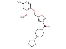 1-({5-[(2-methoxy-4-methylphenoxy)methyl]-3-isoxazolyl}carbonyl)-4-(1-pyrrolidinyl)piperidine