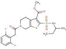 methyl 2-[(sec-butylamino)sulfonyl]-6-[(2,6-difluorophenyl)acetyl]-4,5,6,7-tetrahydrothieno[2,3-c]pyridine-3-carboxylate