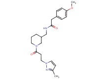 2-(4-methoxyphenyl)-N-({1-[3-(3-methyl-1H-pyrazol-1-yl)propanoyl]-3-piperidinyl}methyl)acetamide