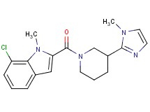 7-chloro-1-methyl-2-{[3-(1-methyl-1H-imidazol-2-yl)-1-piperidinyl]carbonyl}-1H-indole