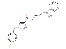 1-(4-fluorobenzyl)-N-[3-(1H-indazol-1-yl)propyl]-1H-1,2,3-triazole-4-carboxamide