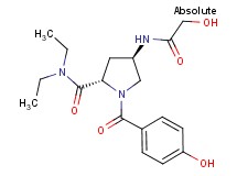 (4R)-N,N-diethyl-4-(glycoloylamino)-1-(4-hydroxybenzoyl)-L-prolinamide