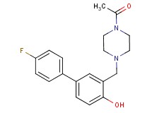 3-[(4-acetyl-1-piperazinyl)methyl]-4'-fluoro-4-biphenylol