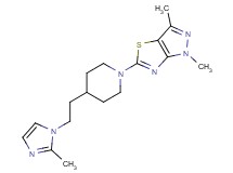 1,3-dimethyl-5-{4-[2-(2-methyl-1H-imidazol-1-yl)ethyl]piperidin-1-yl}-1H-pyrazolo[3,4-d][1,3]thiazole