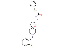 N-{[8-(2-fluorobenzyl)-1-oxa-8-azaspiro[4.5]dec-2-yl]methyl}-2-(phenylthio)acetamide