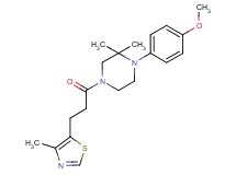 1-(4-methoxyphenyl)-2,2-dimethyl-4-[3-(4-methyl-1,3-thiazol-5-yl)propanoyl]piperazine