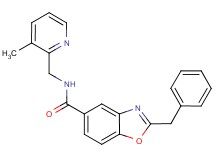 2-benzyl-N-[(3-methyl-2-pyridinyl)methyl]-1,3-benzoxazole-5-carboxamide