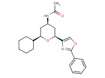 N-[(2R*,4R*,6S*)-2-cyclohexyl-6-(2-phenyl-1,3-oxazol-4-yl)tetrahydro-2H-pyran-4-yl]acetamide