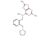 N,2,5-trimethyl-N-[2-(pyrrolidin-1-ylmethyl)benzyl][1,3]oxazolo[5,4-d]pyrimidin-7-amine