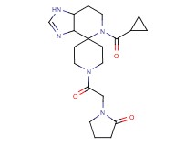 1-{2-[5-(cyclopropylcarbonyl)-1,5,6,7-tetrahydro-1'H-spiro[imidazo[4,5-c]pyridine-4,4'-piperidin]-1'-yl]-2-oxoethyl}pyrrolidin-2-one