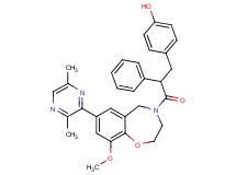 4-{3-[7-(3,6-dimethyl-2-pyrazinyl)-9-methoxy-2,3-dihydro-1,4-benzoxazepin-4(5H)-yl]-3-oxo-2-phenylpropyl}phenol