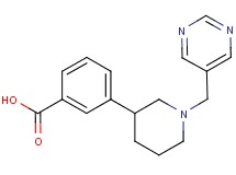 3-[1-(pyrimidin-5-ylmethyl)piperidin-3-yl]benzoic acid