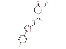1-ethyl-N-{[5-(4-fluorophenyl)-2-furyl]methyl}-6-oxo-3-piperidinecarboxamide