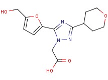 [5-[5-(hydroxymethyl)-2-furyl]-3-(tetrahydro-2H-pyran-4-yl)-1H-1,2,4-triazol-1-yl]acetic acid