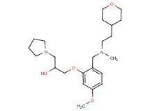 1-[5-methoxy-2-({methyl[2-(tetrahydro-2H-pyran-4-yl)ethyl]amino}methyl)phenoxy]-3-(1-pyrrolidinyl)-2-propanol