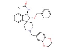 N-[(2R*,3R*)-2-(benzyloxy)-1'-(2,3-dihydro-1,4-benzodioxin-6-ylmethyl)-2,3-dihydrospiro[indene-1,4'-piperidin]-3-yl]acetamide