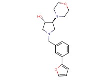 (3S*,4S*)-1-[3-(2-furyl)benzyl]-4-(4-morpholinyl)-3-pyrrolidinol