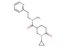 1-cyclopropyl-N-methyl-6-oxo-N-[2-(2-pyridinyl)ethyl]-3-piperidinecarboxamide