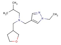 N-[(1-ethyl-1H-pyrazol-4-yl)methyl]-2-methyl-N-(tetrahydrofuran-3-ylmethyl)propan-1-amine