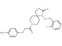 1-[(2-fluorobenzyl)oxy]-8-[(4-methylphenoxy)acetyl]-1,8-diazaspiro[4.5]decan-2-one