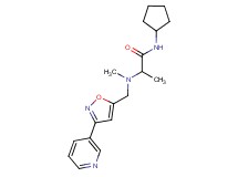 N-cyclopentyl-2-{methyl[(3-pyridin-3-ylisoxazol-5-yl)methyl]amino}propanamide