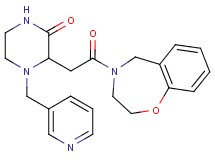 3-[2-(2,3-dihydro-1,4-benzoxazepin-4(5H)-yl)-2-oxoethyl]-4-(3-pyridinylmethyl)-2-piperazinone