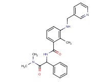 N-[2-(dimethylamino)-2-oxo-1-phenylethyl]-2-methyl-3-[(pyridin-3-ylmethyl)amino]benzamide