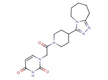 1-{2-oxo-2-[4-(6,7,8,9-tetrahydro-5H-[1,2,4]triazolo[4,3-a]azepin-3-yl)-1-piperidinyl]ethyl}-2,4(1H,3H)-pyrimidinedione
