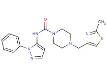 4-[(2-methyl-1,3-thiazol-4-yl)methyl]-N-(1-phenyl-1H-pyrazol-5-yl)piperazine-1-carboxamide