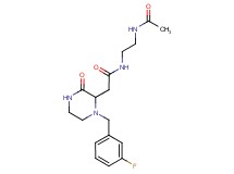 N-[2-(acetylamino)ethyl]-2-[1-(3-fluorobenzyl)-3-oxo-2-piperazinyl]acetamide
