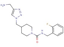 4-{[4-(aminomethyl)-1H-1,2,3-triazol-1-yl]methyl}-N-(2-fluorobenzyl)-1-piperidinecarboxamide