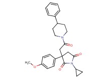 1-cyclopropyl-3-(4-methoxyphenyl)-3-[2-oxo-2-(4-phenyl-1-piperidinyl)ethyl]-2,5-pyrrolidinedione