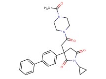 3-[2-(4-acetyl-1-piperazinyl)-2-oxoethyl]-3-(4-biphenylyl)-1-cyclopropyl-2,5-pyrrolidinedione