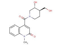 4-{[(3R*,4R*)-3-hydroxy-4-(hydroxymethyl)-1-piperidinyl]carbonyl}-1-methyl-2(1H)-quinolinone