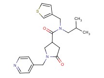 N-isobutyl-5-oxo-1-(pyridin-4-ylmethyl)-N-(3-thienylmethyl)pyrrolidine-3-carboxamide