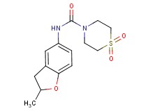 N-(2-methyl-2,3-dihydro-1-benzofuran-5-yl)thiomorpholine-4-carboxamide 1,1-dioxide