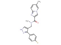 N-{[3-(4-fluorophenyl)-1H-pyrazol-4-yl]methyl}-N,6-dimethylimidazo[1,2-a]pyridine-2-carboxamide
