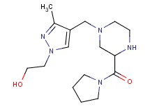 2-(3-methyl-4-{[3-(1-pyrrolidinylcarbonyl)-1-piperazinyl]methyl}-1H-pyrazol-1-yl)ethanol