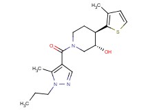 (3S*,4R*)-1-[(5-methyl-1-propyl-1H-pyrazol-4-yl)carbonyl]-4-(3-methyl-2-thienyl)piperidin-3-ol