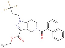 ethyl 5-(1-naphthoyl)-1-(3,3,3-trifluoropropyl)-4,5,6,7-tetrahydro-1H-pyrazolo[4,3-c]pyridine-3-carboxylate